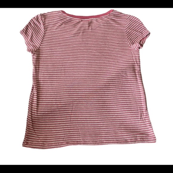 ✨Rue21 Favorite Tee Striped Pink, Grey & White Striped Super Soft Tee✨ - Picture 2 of 8
